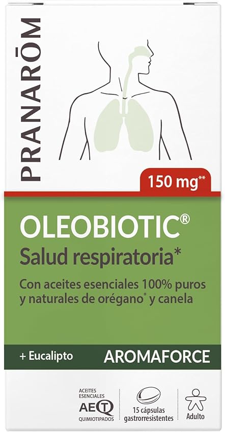 PRANAROM Aromaforce Oleobiotic cápsulas 15 unidades para vías respiratorias