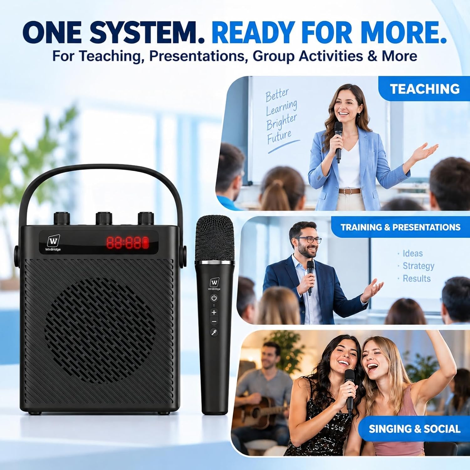 Thumbnail 6 de HW HAOWORKS S93 Pro 30W Voice Amplifier with UHF Wireless Mic and Bluetooth 5.3
