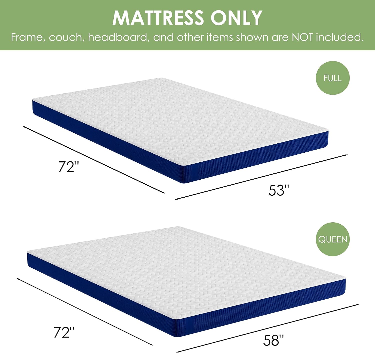 Detalle de Wellynap Sofa Bed Mattress, 4-Inch