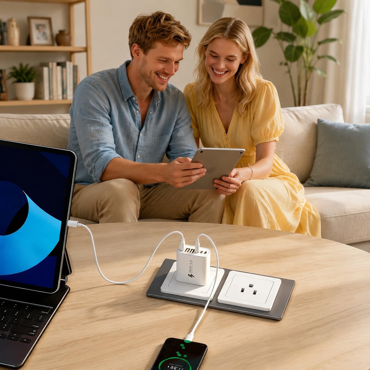 Thumbnail 6 de Caricatore USB-C Rapido 50W a 5 Porte: stazione di ricarica compatta per dispositivi