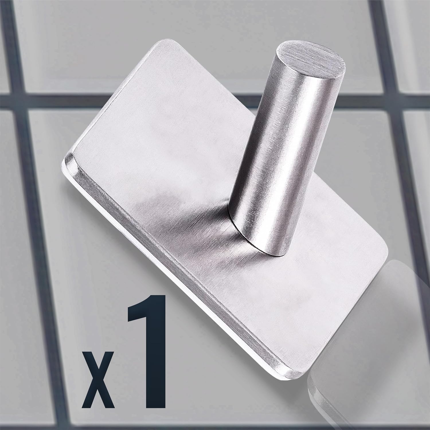 Thumbnail 5 de RICOO MH021-1: Ganci adesivi in acciaio inox per bagno e cucina, montaggio a parete senza fori