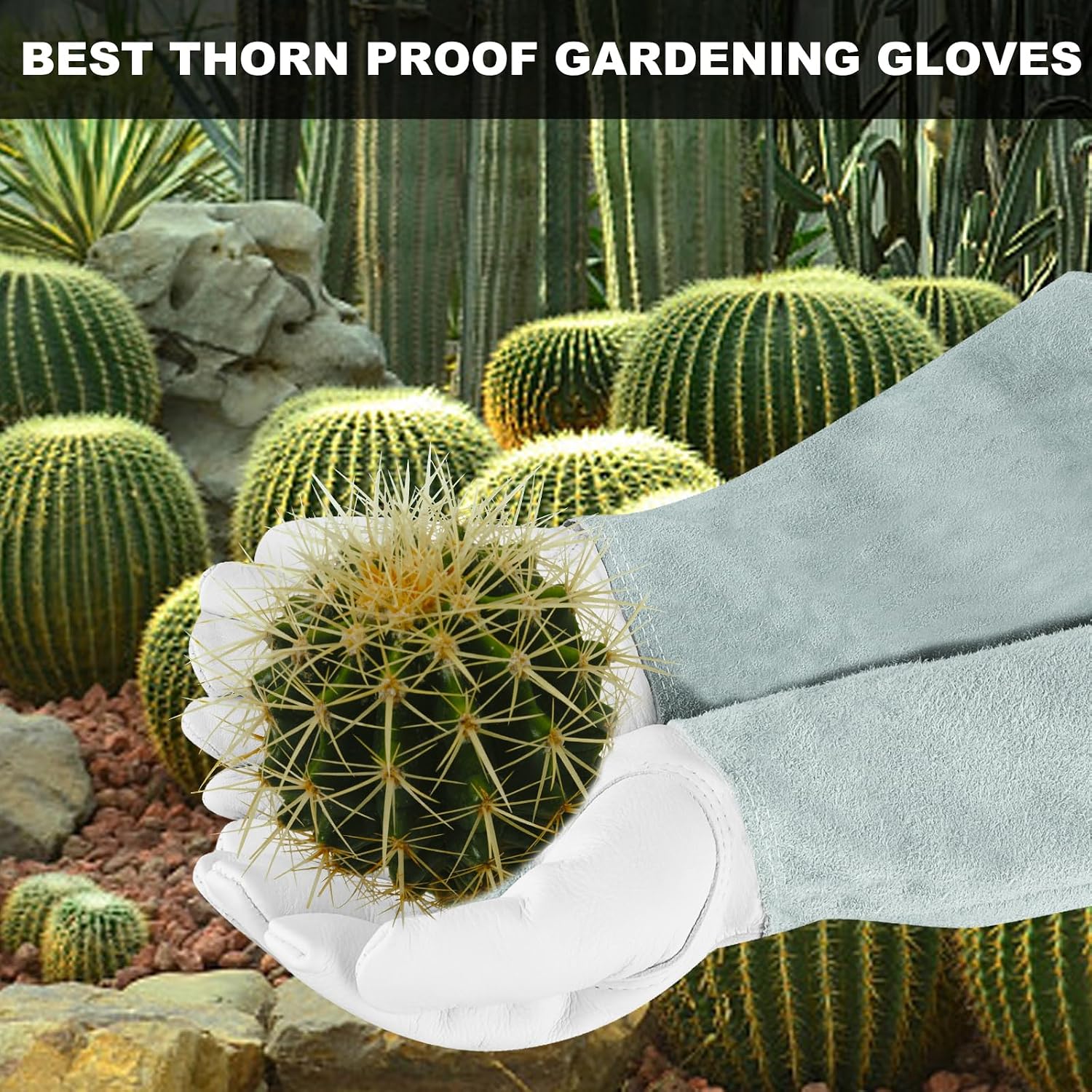 Thumbnail 2 de SLARMOR Gartenhandschuhe aus Leder mit Schutz