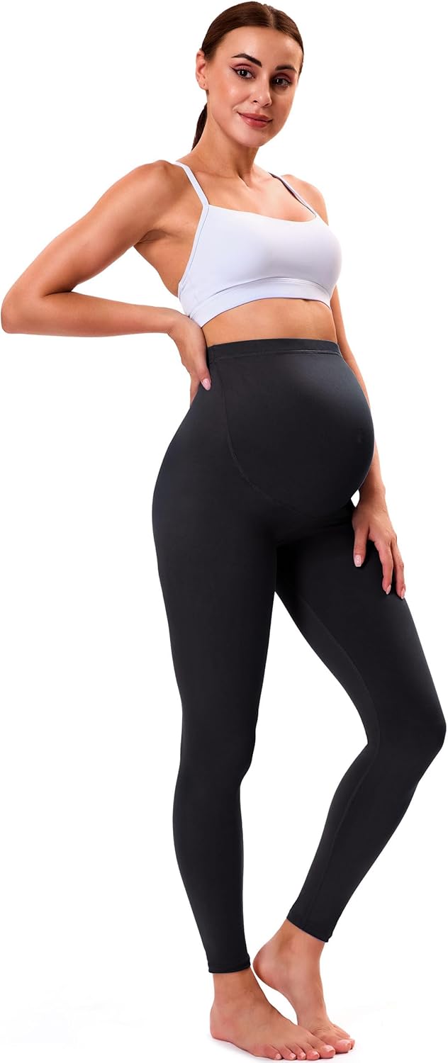 Thumbnail 4 de VALANDY Creamlush maternity leggings with over-bump support (adjustable high waist)
