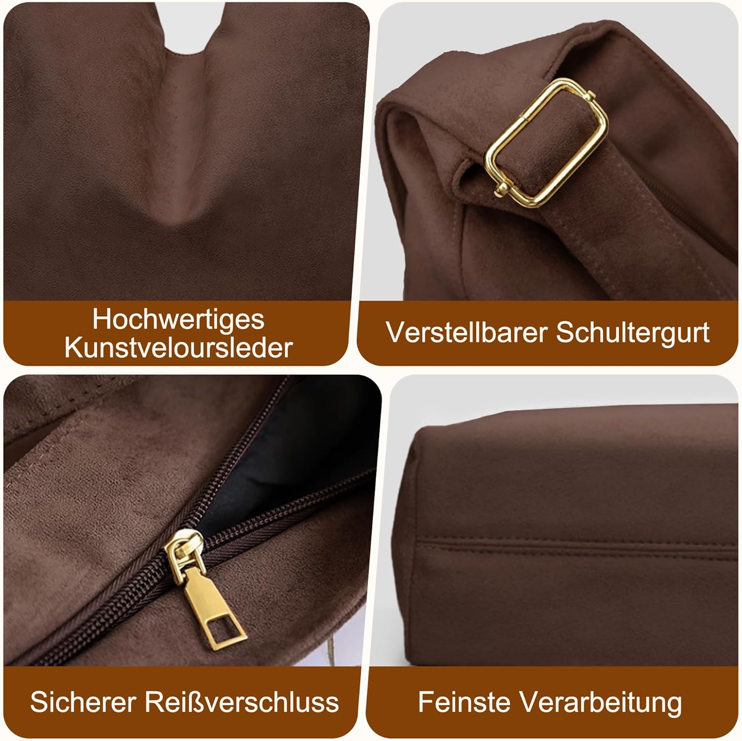 Thumbnail 5 de Gluckstar Handtasche Damen 38×10×37 cm