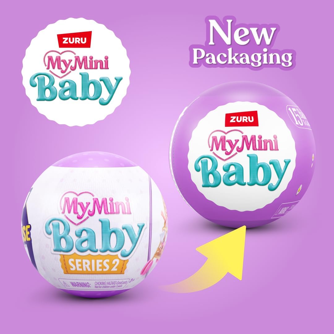 Thumbnail 1 de My Mini Baby Serie 2 (2 Kapsel) von ZURU – Sammelset mit realistischem Mini-Baby und Zubehör