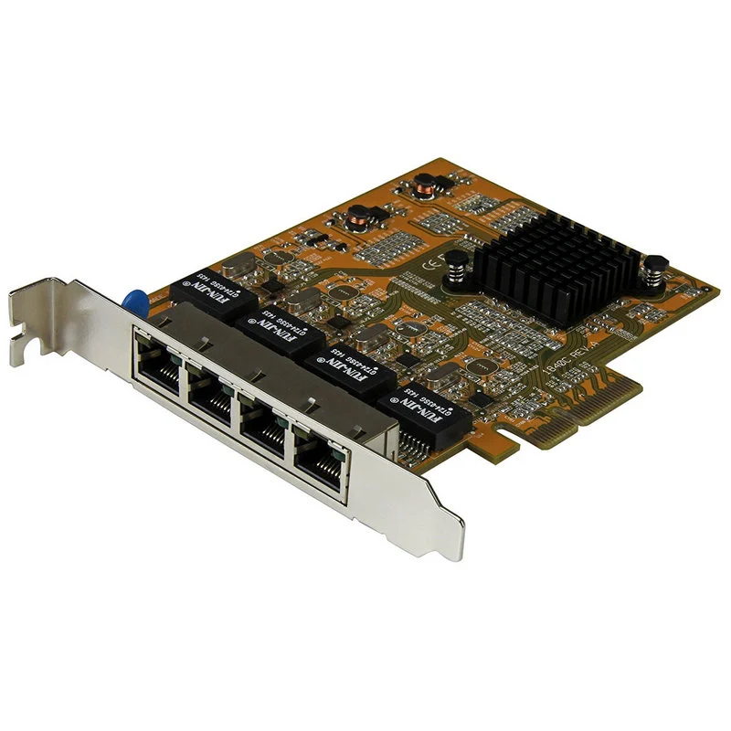 Detalle de Startech Tarjeta de Red PCI Express 4 puertos RJ45 📡