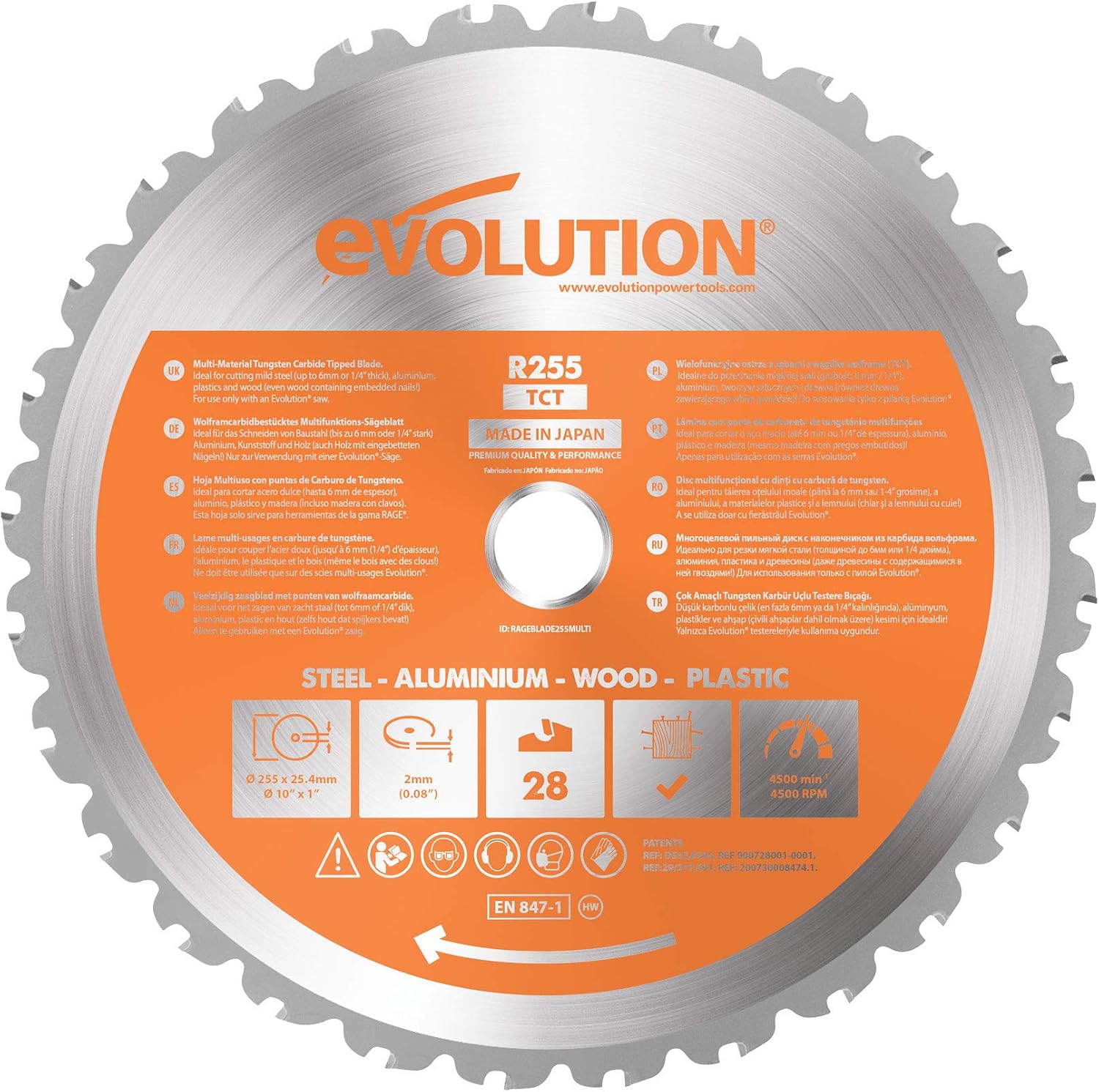 Detalle de RAGEBLADE 255M Blade for Power Tools – Advanced-Technology Evolution