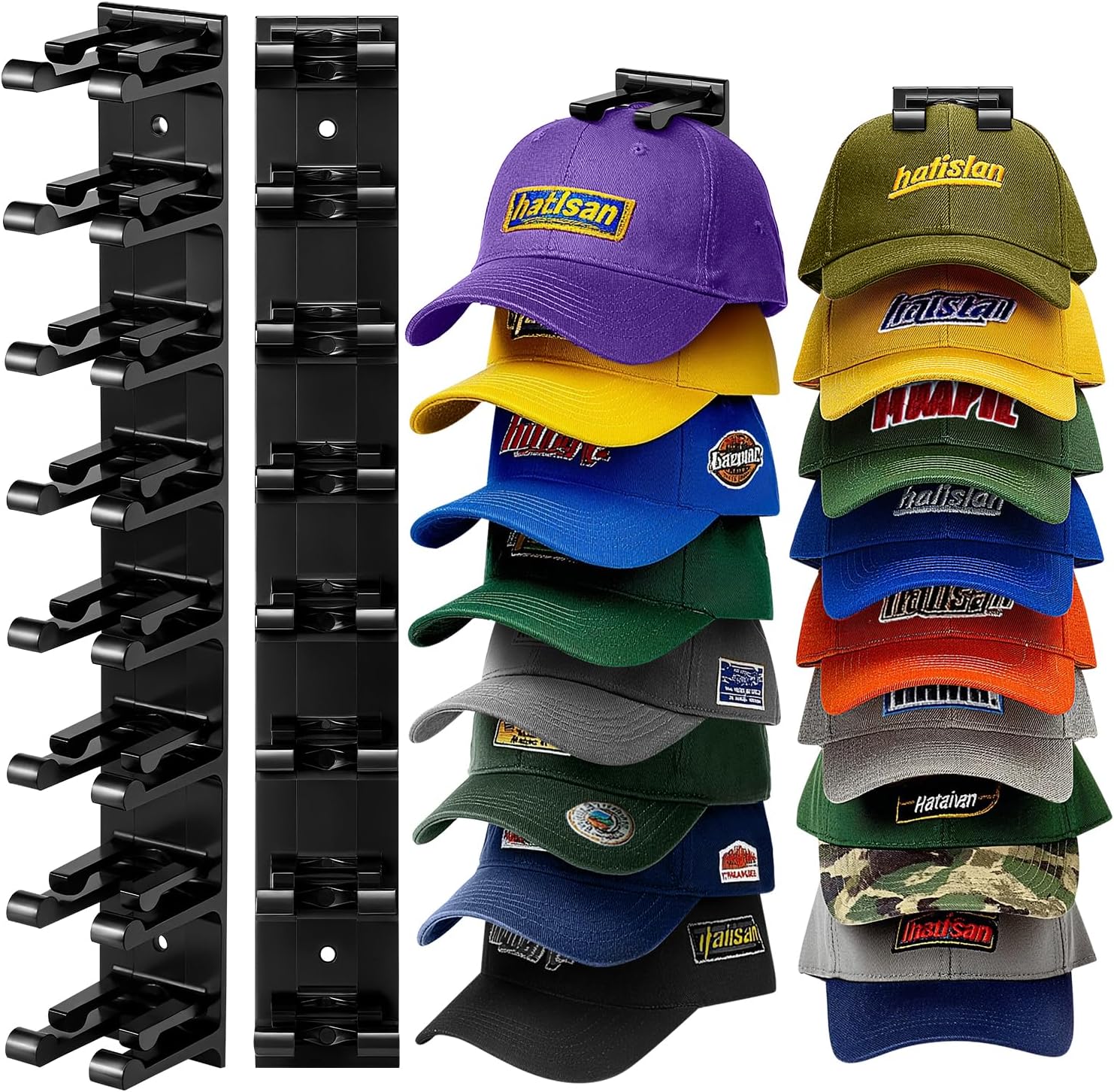 Detalle de Hat Organizer for Baseball Caps, 16-Hat Capacity