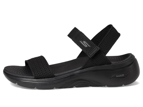 Detalle 2 de Skechers GO WALK ARCH FIT 2.0 SANDAL para Mujer – Sandalia negra con soporte de arco