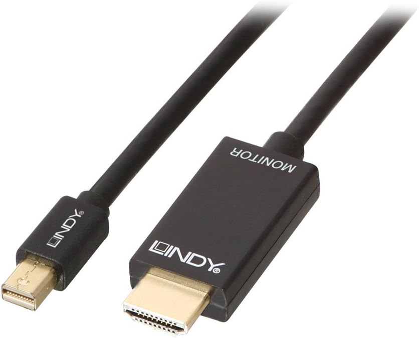 Thumbnail 1 de LINDY 36928 Mini DisplayPort auf HDMI-Kabel (3 m) für 4K UHD bis 30 Hz, schwarz