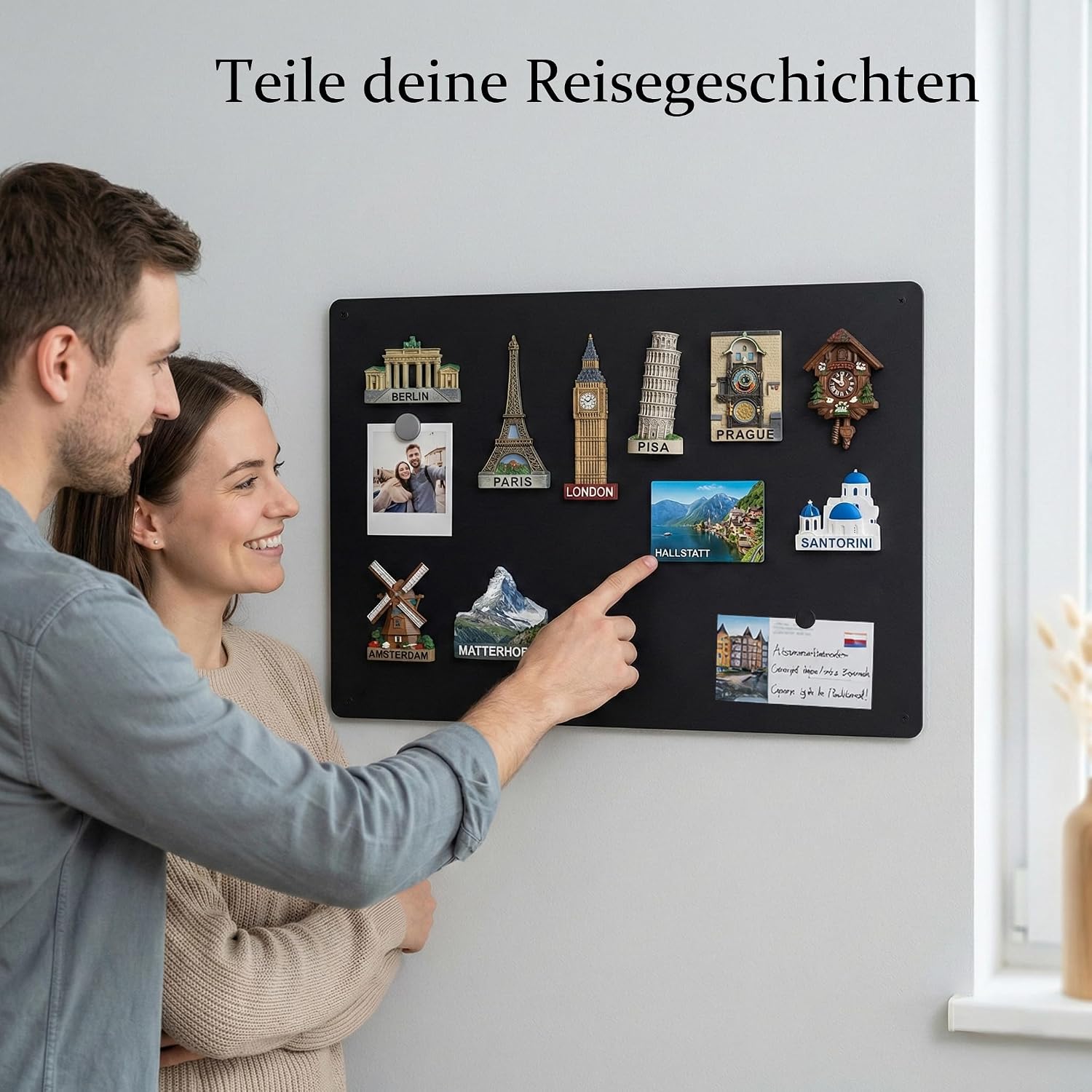 Detalle 2 de Qiytecno Magnettafel Schwarz 30x50 cm