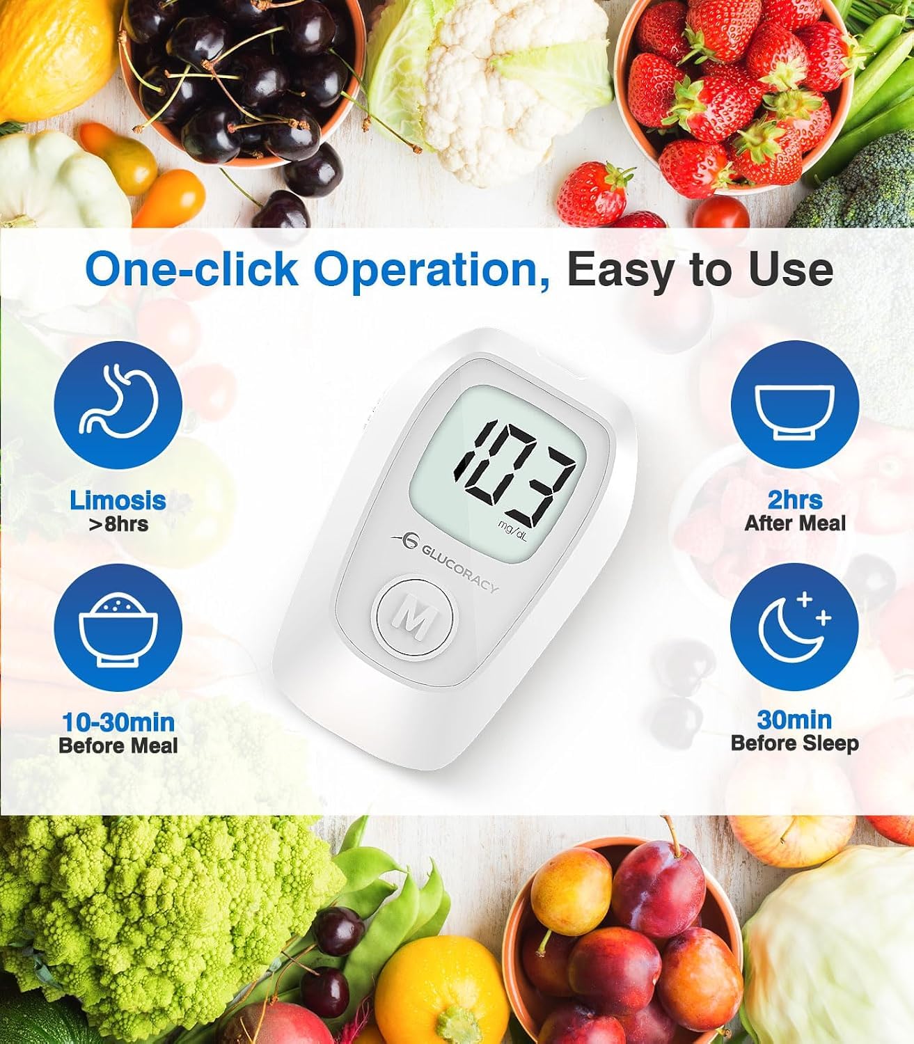 Thumbnail 6 de Glucoracy G-425 Glucose Monitor Kit with 100 Strips and 100 Lancets