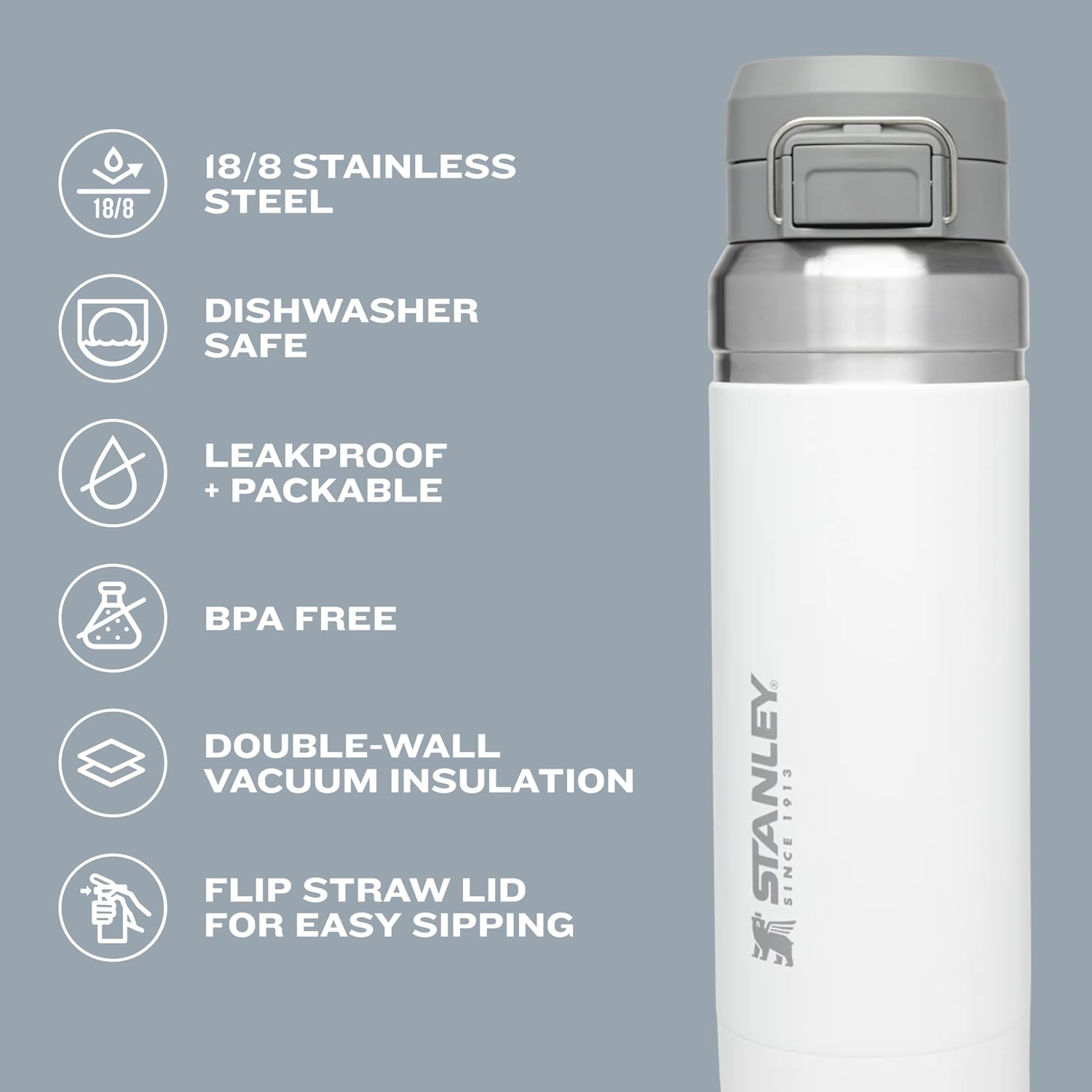 Detalle 2 de Stanley Quick Flip GO 24 oz Water Bottle 🚰