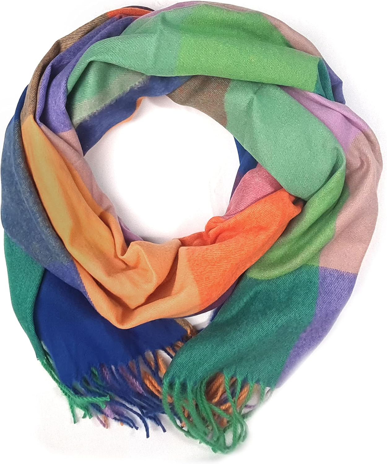Detalle de GLORIS Schal warm XXL – warmer kariertes Schal-Design aus Polyester im Kaschmir-Look