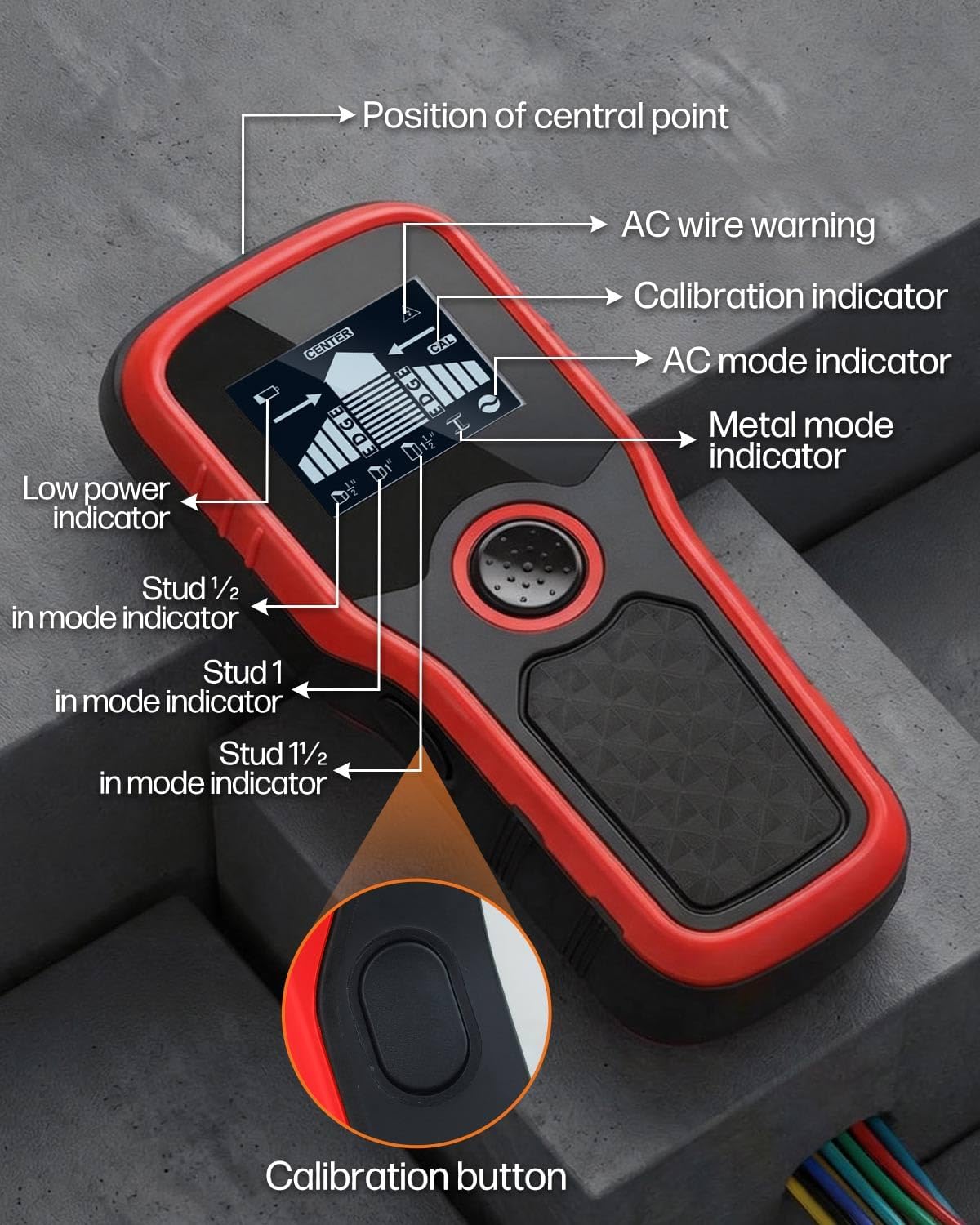 Detalle 2 de Wenleer 5-in-1 stud finder, 5-in-1 detection