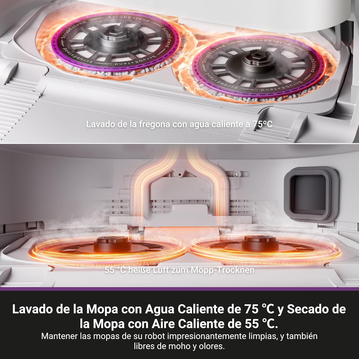 Detalle 2 de Eureka J15 Ultra Robot aspirador y fregasuelos, 19.000 Pa