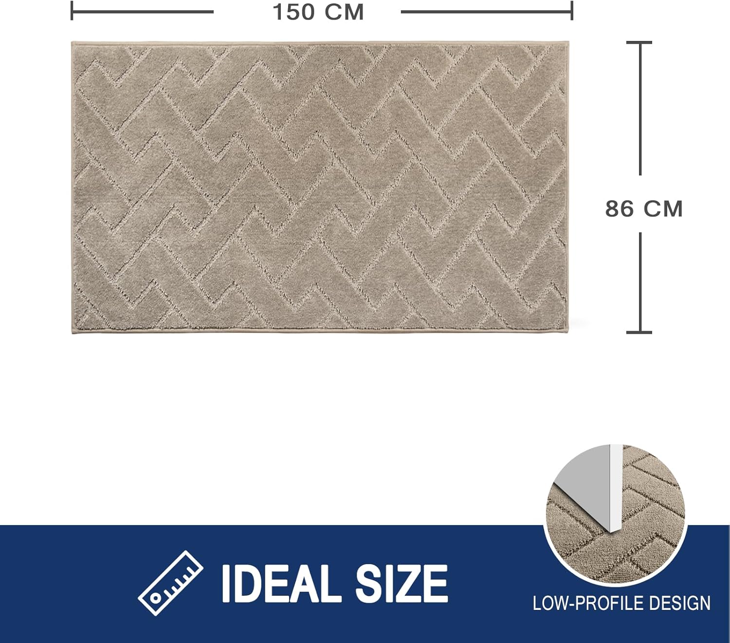 Thumbnail 1 de FCSDETAIL Dirt Trapper Indoor Door Mat 86 x 150 cm — Machine Washable, Non-slip Entry Rug