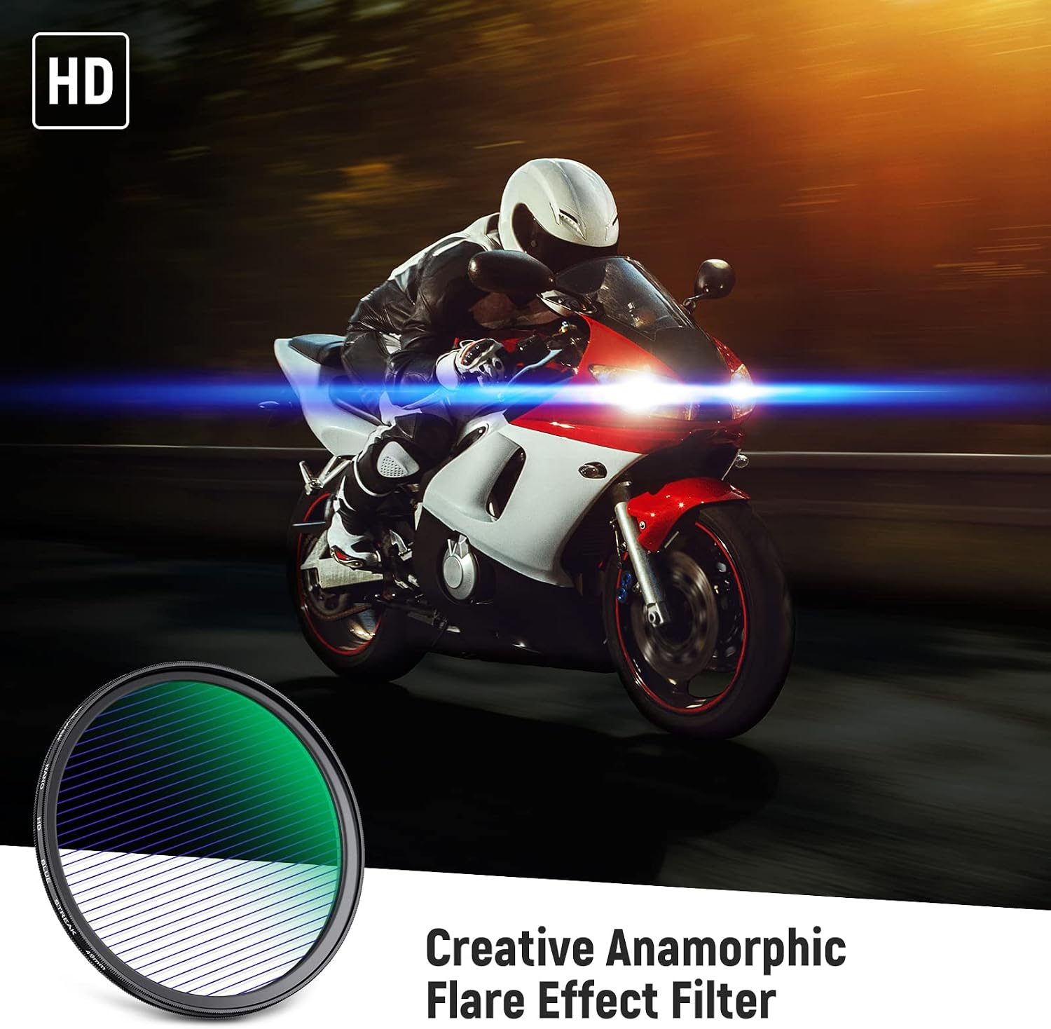 Detalle 2 de NEEWER 49mm Blue Ridge Filter Anamorphic Bloom