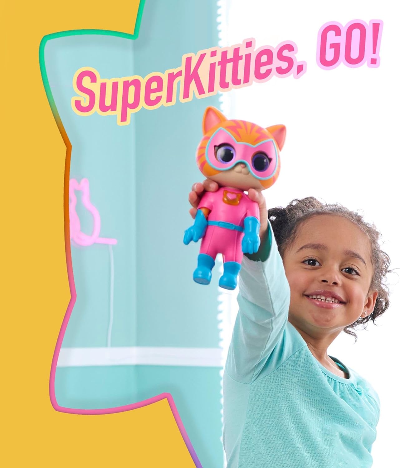 Detalle de Just Play Ginny Disney Junior SuperKitties Transformación 🐱