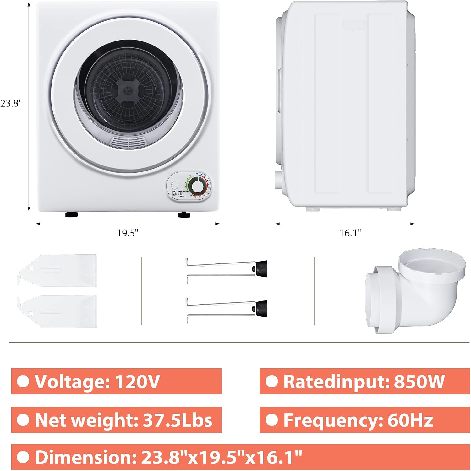 Thumbnail 6 de Euhomy Portable Dryer 1.5 cu ft