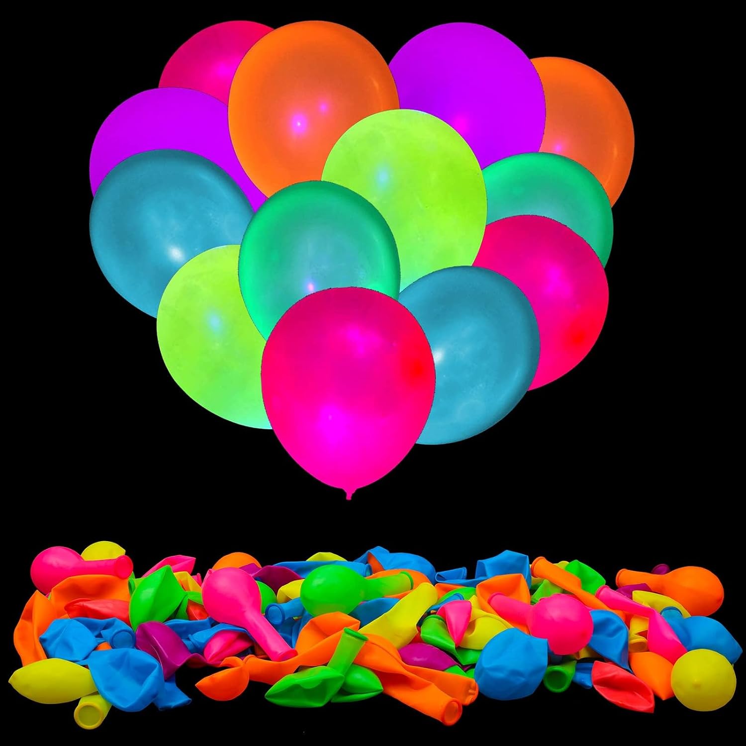Detalle de UV Neon Balloons 100 pcs 12 in ๐
