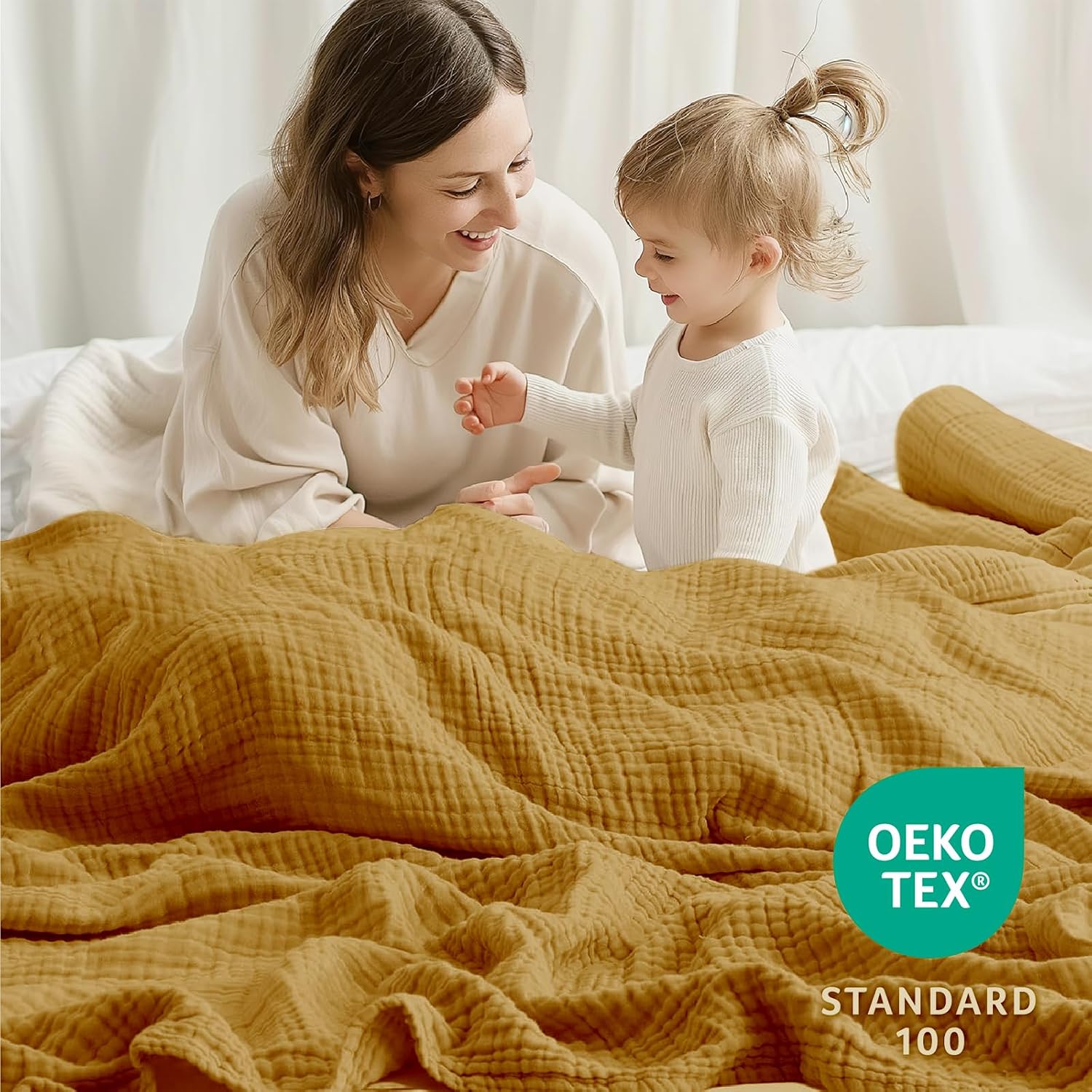 Detalle 2 de Cotton Muslin Blanket, 6-Layer