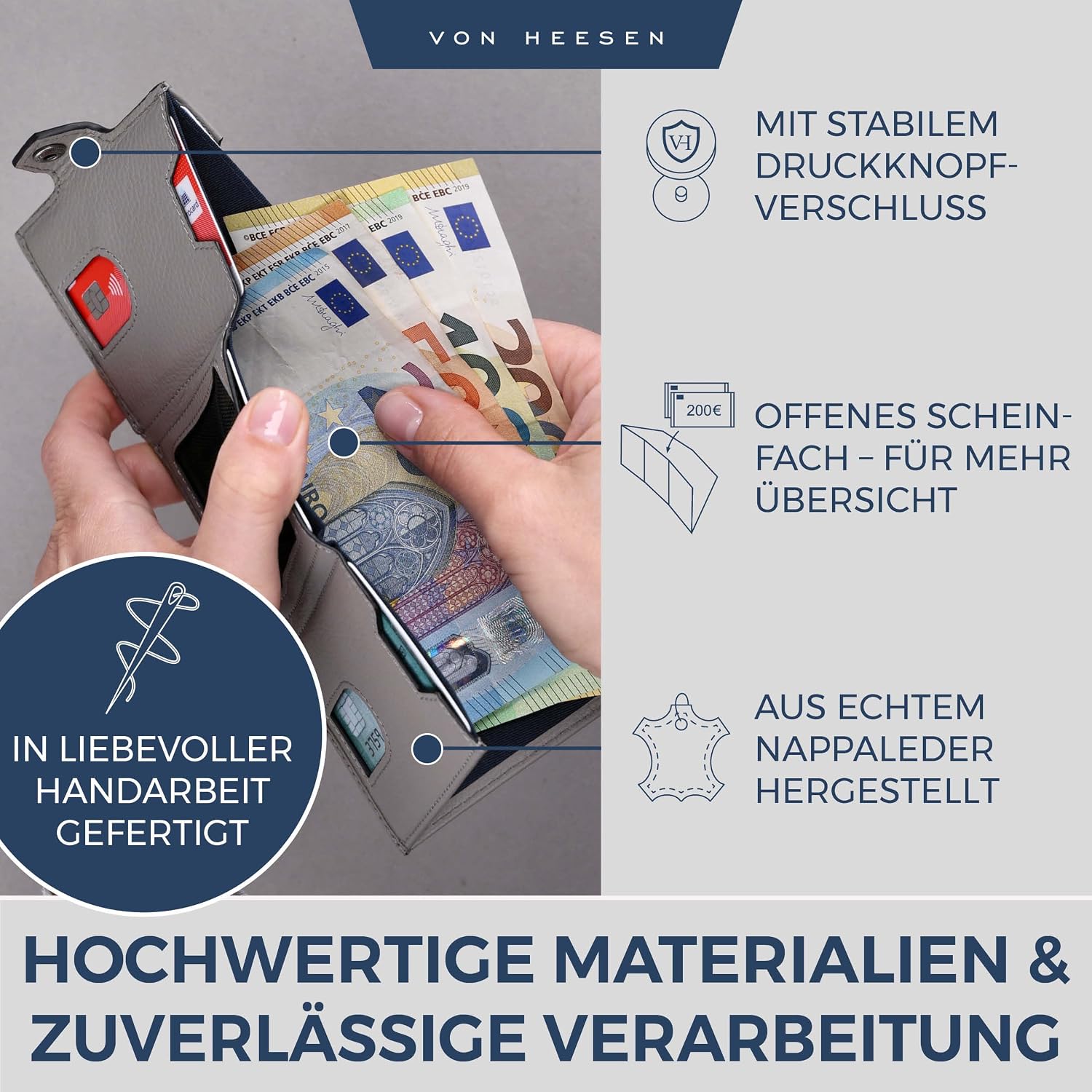 Thumbnail 3 de VON HEESEN Slim Wallet Kartenetui mit RFID Schutz