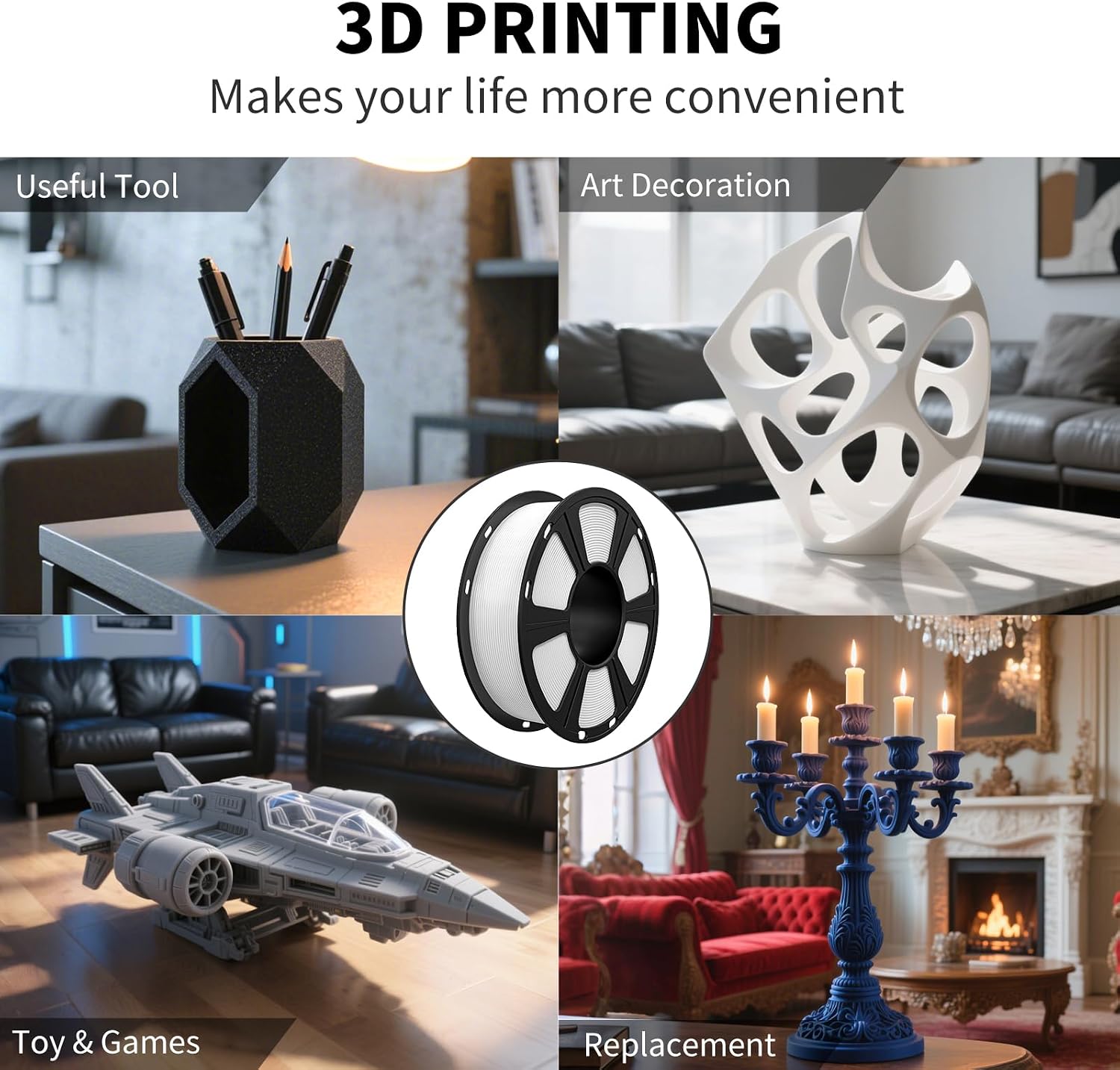 Thumbnail 5 de GEEETECH PETG Filament 1,75 mm – 1 kg, trocken verpackt, kompatibel mit den meisten FDM-Druckern