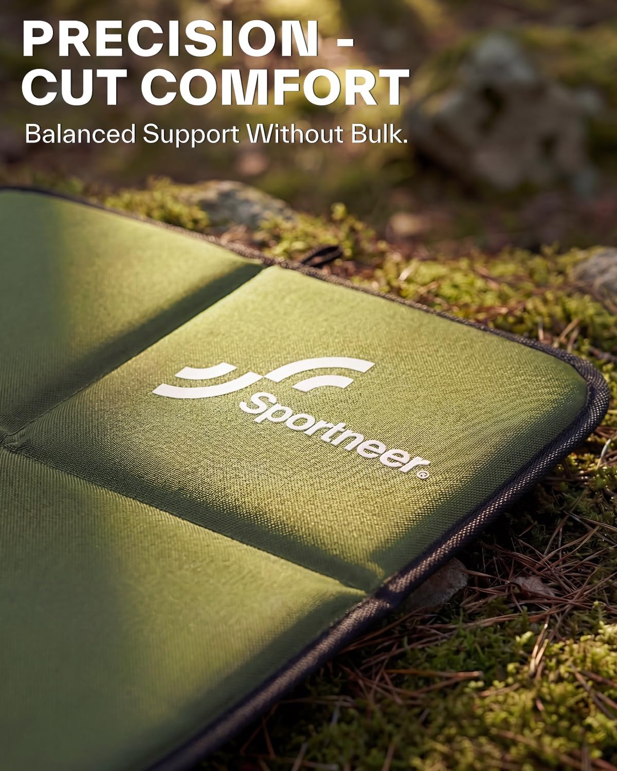 Detalle de Sportneer Sitzkissen Outdoor (grau) – faltbare, wasserdichte Sitzunterlage für Camping & Wandern