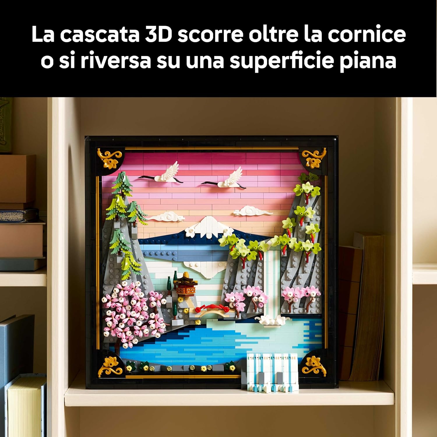 Thumbnail 5 de LEGO Art Paesaggio Giapponese con Ciliegi Fioriti 31218 – Decorazione 3D per Parete