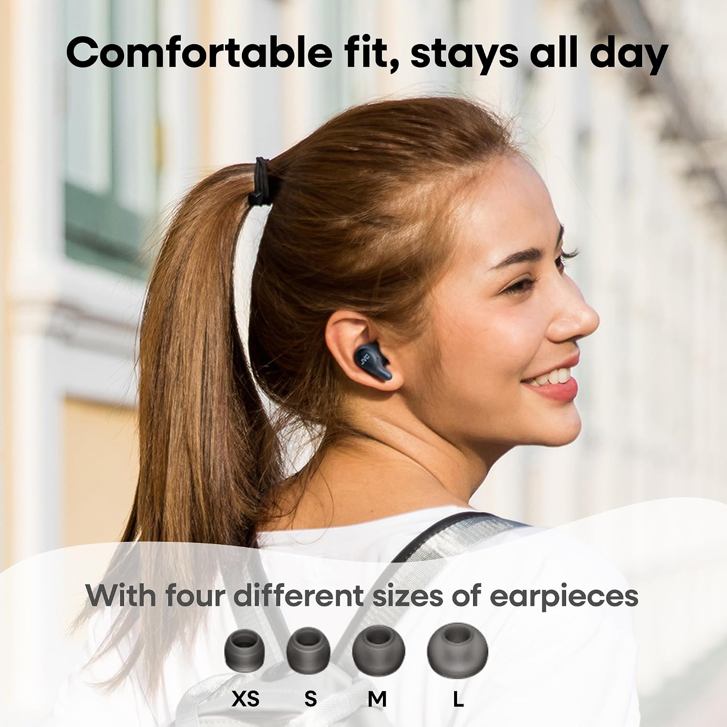 Detalle de JVC HA-A23T-B: Auricolari True Wireless Gumy Premium con ANC, Bluetooth 5.4 e Modalità Ambiente