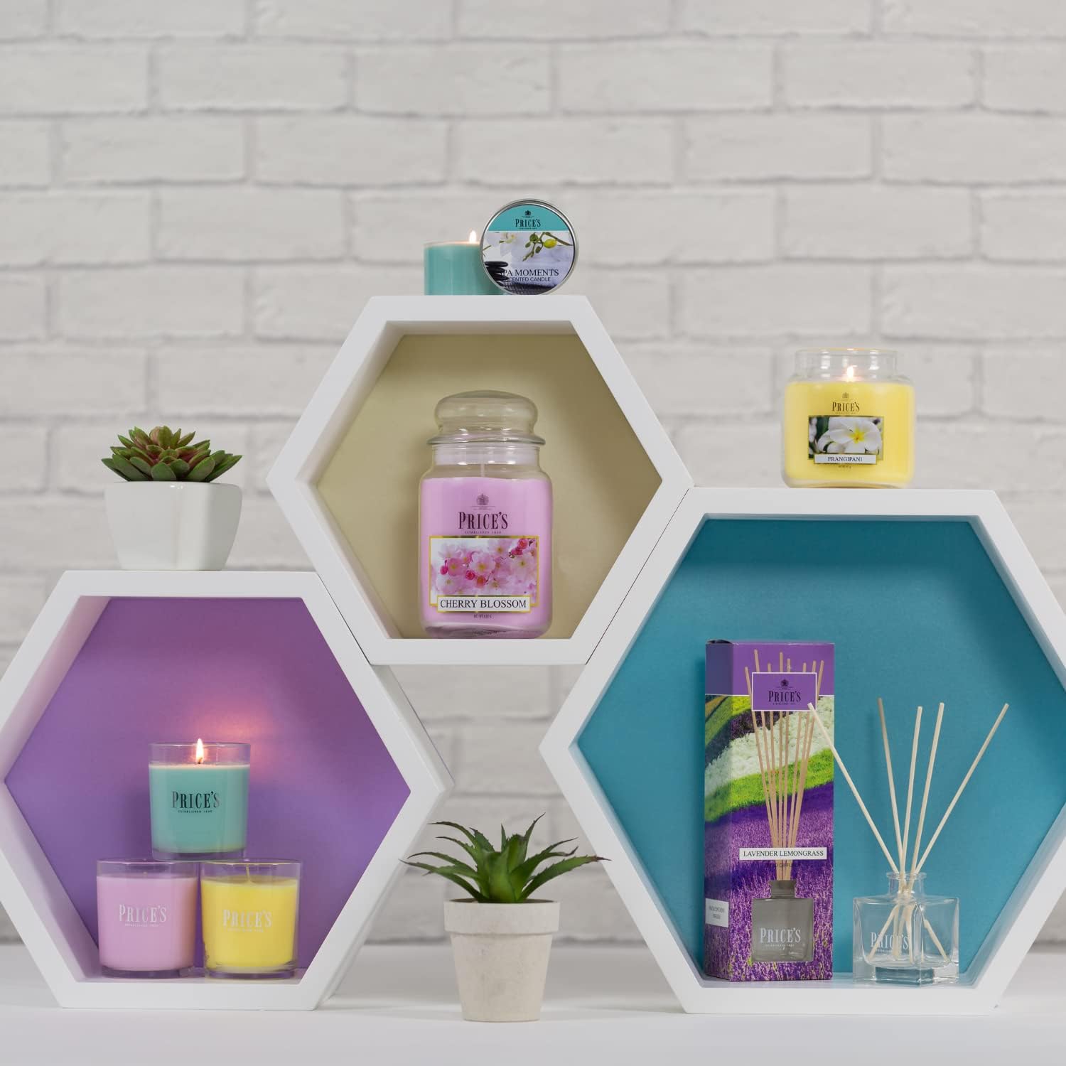 Thumbnail 3 de Price's Grande bougie Musc blanc - parfum longue durée