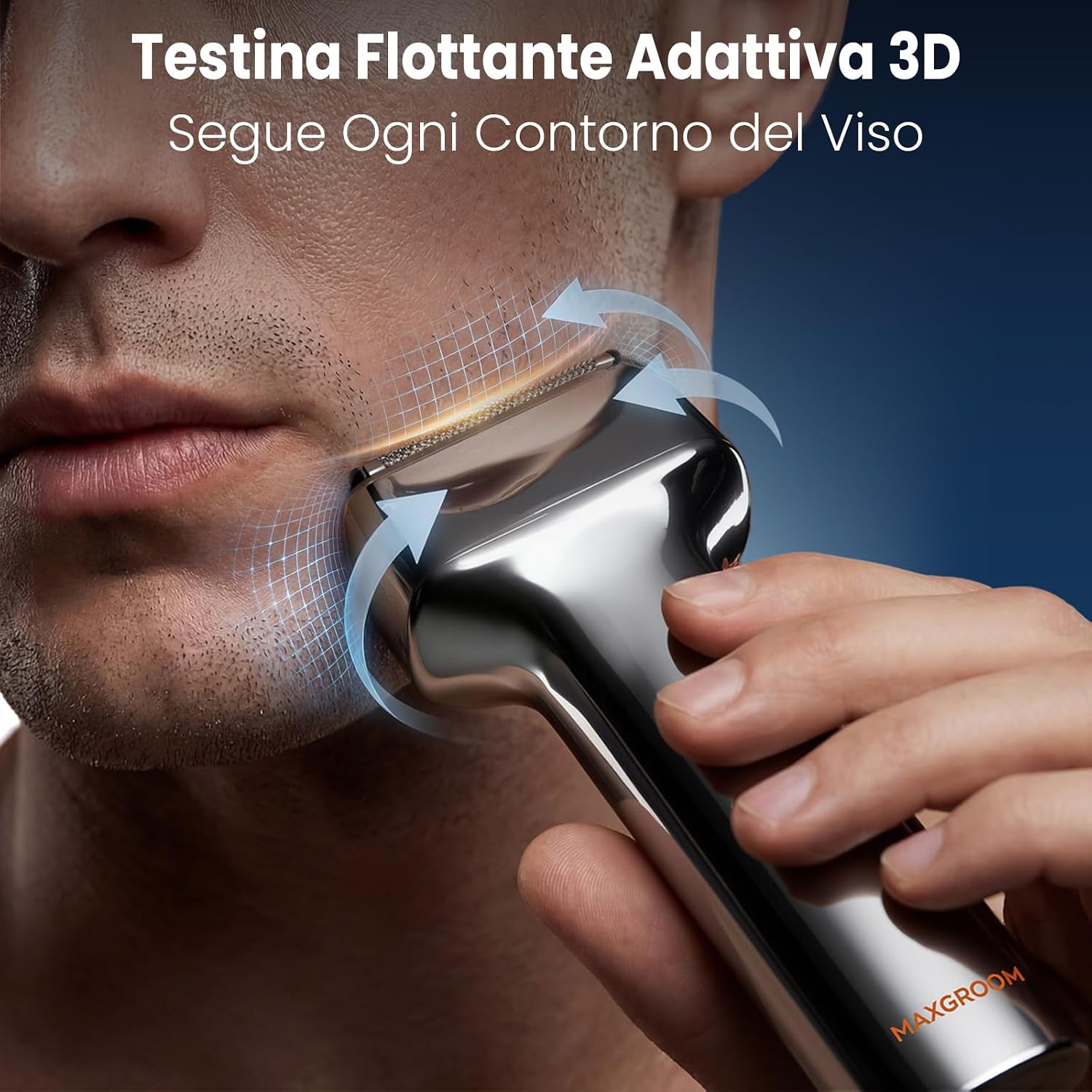 Thumbnail 4 de MAXGROOM Rasoio Elettrico Barba a 3 Testine Flottanti: potenza, igiene e portabilità