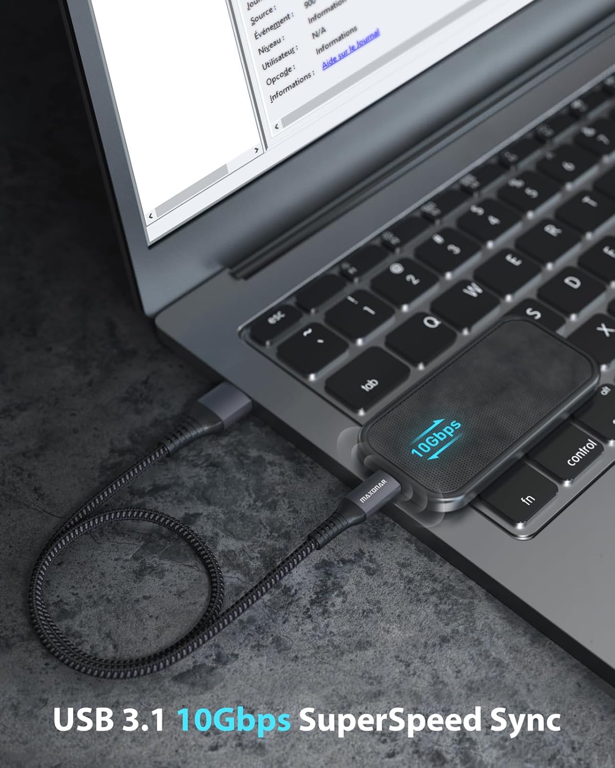 Thumbnail 1 de Maxonar USB-C Kabel 0,5 m mit 10 Gbps