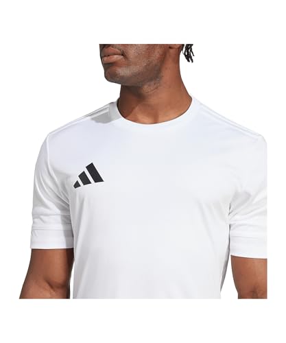 Detalle de adidas Squadra25 camiseta de hombre de manga corta, corte ajustado y poliéster reciclado
