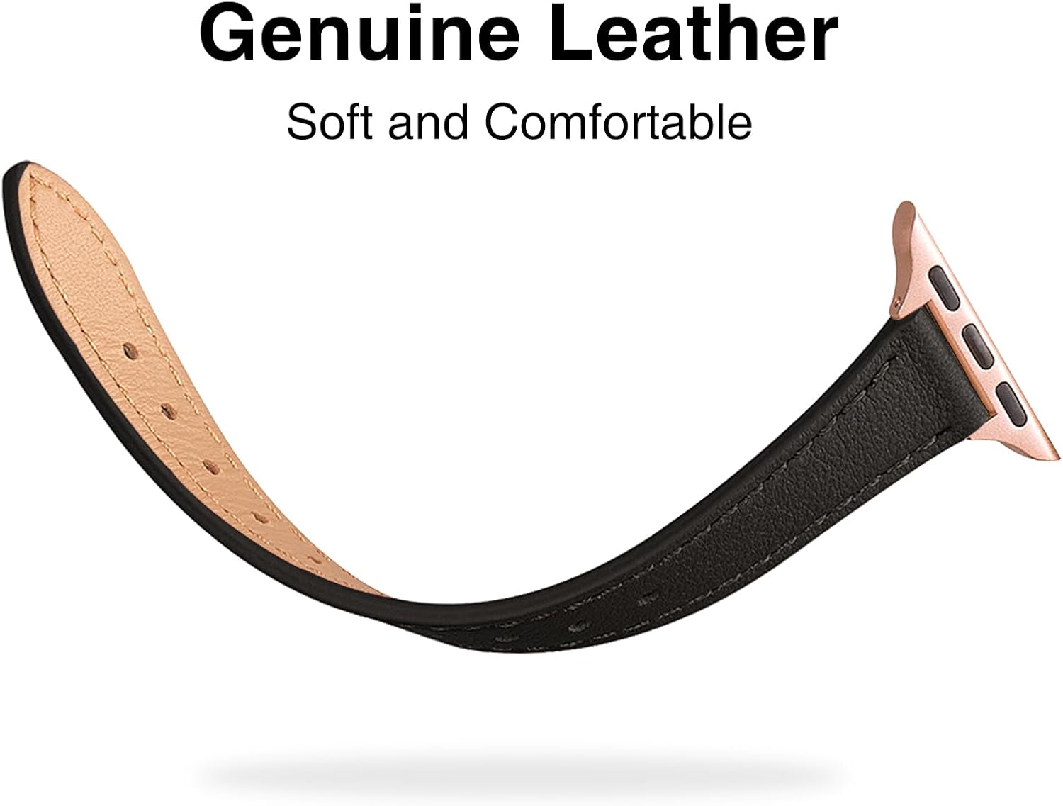 Detalle 2 de STIROLL Slim Leather Bands for Apple Watch