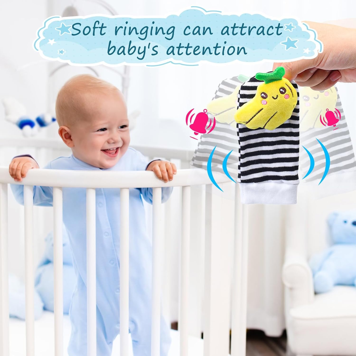 Thumbnail 2 de Foot Finders & Wrist Rattles for Infants – Fruit STYL-B