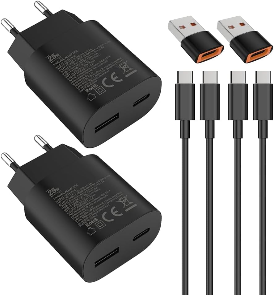 Detalle de Caricabatterie da auto Samneer 25W USB‑C + 15W USB‑A: ricarica rapida e duale per smartphone e accessori