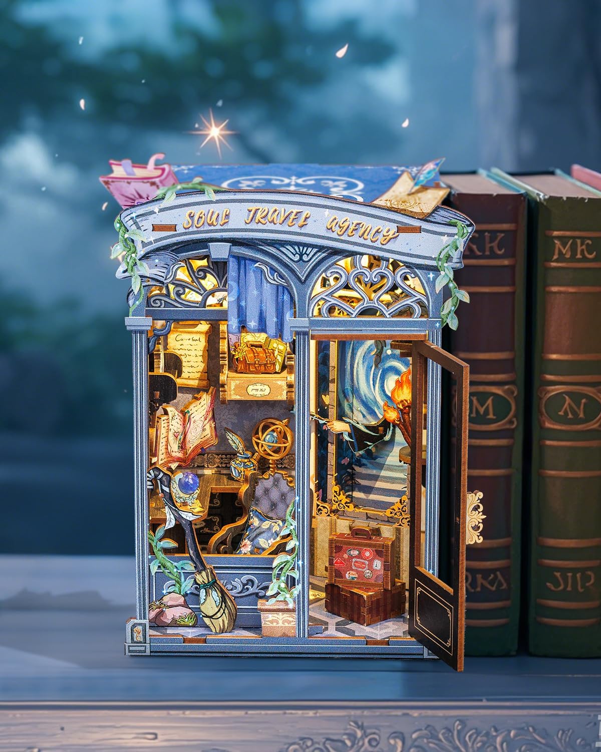 Thumbnail 2 de CUTEBEE Book Nook Kit – DIY Miniatur Haus Holz Bücherregal Deko