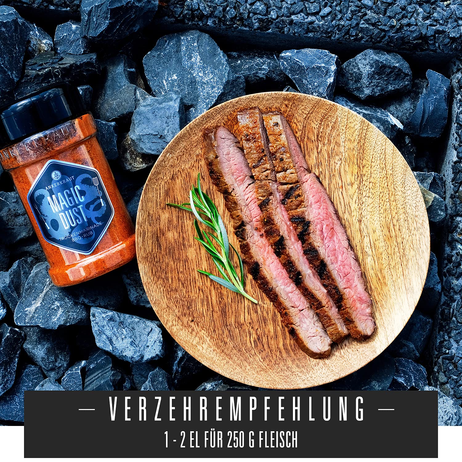 Detalle de Ankerkraut Magic Dust – BBQ Rub und Marinade für Fleisch, allzweckgewürz mit geräuchertem Paprika
