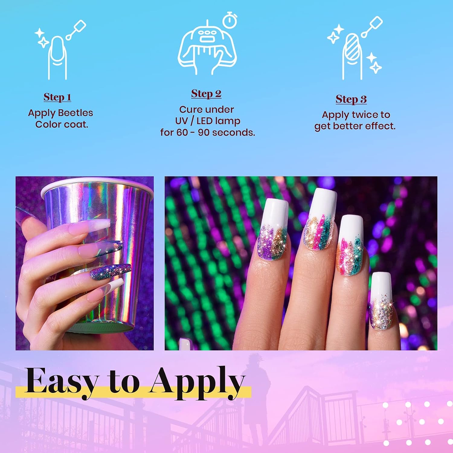 Detalle de Beetles Gel Polish UV-Nagellack 6 Farben