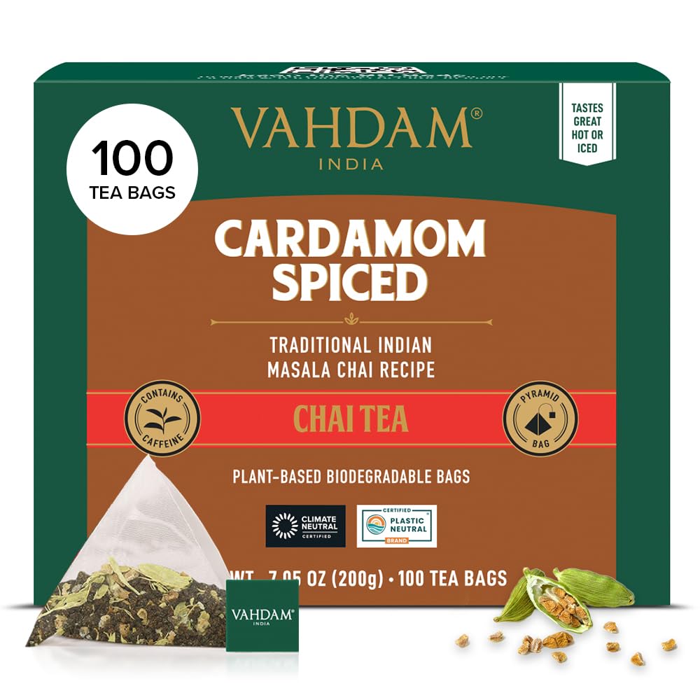 Detalle de VAHDAM Kardamom Masala Chai 100 Beutel