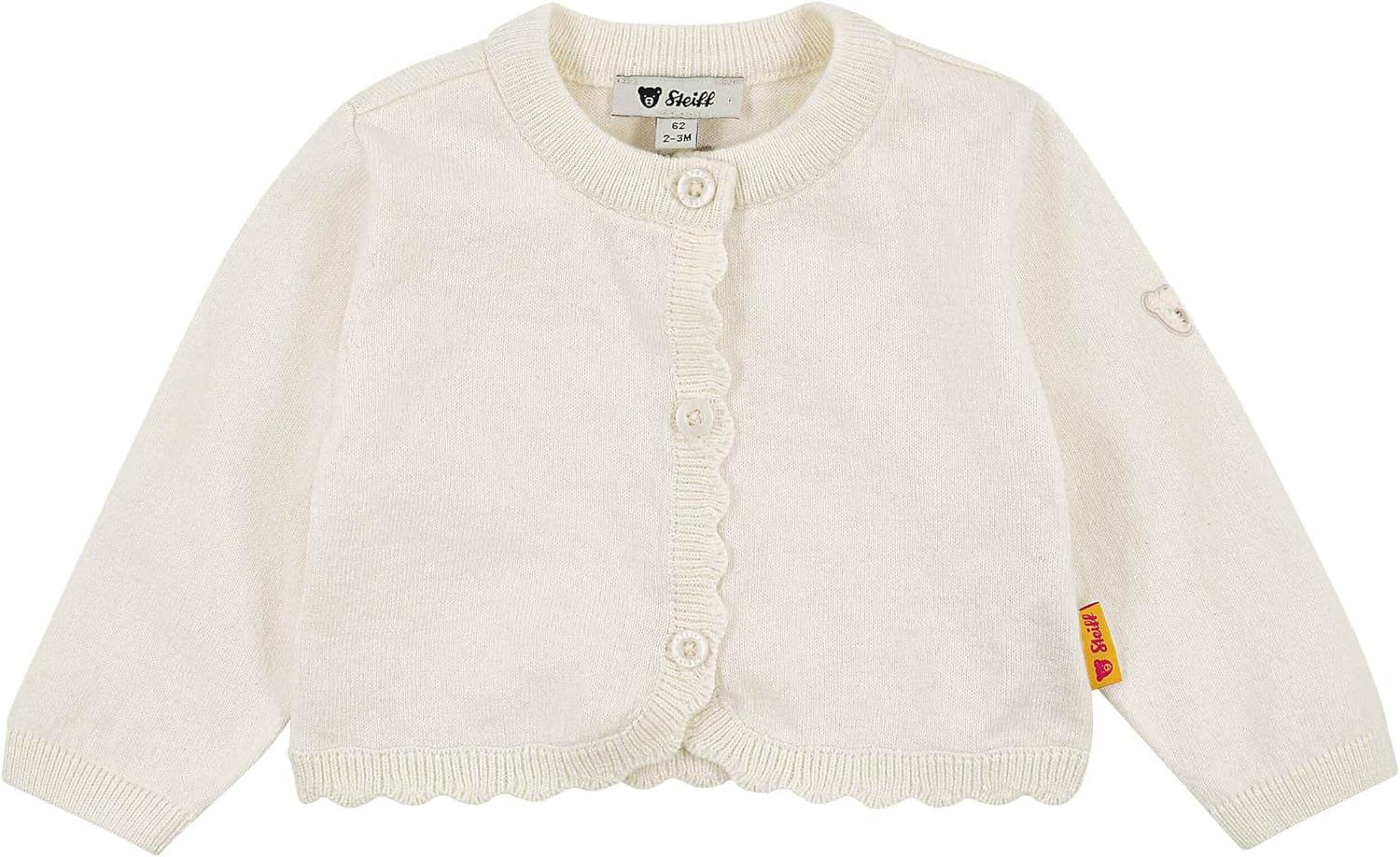 Detalle de Steiff Baby-Mädchen Strickjacke Leichte Baumwolljacke