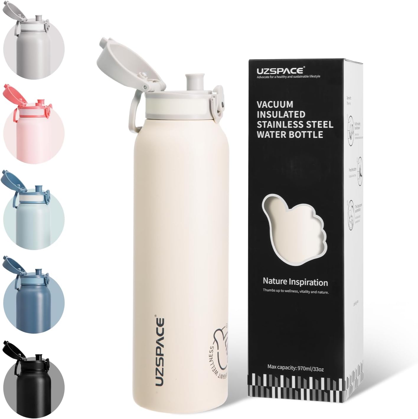 Detalle de UZSPACE Trinkflasche 1l Isoliert