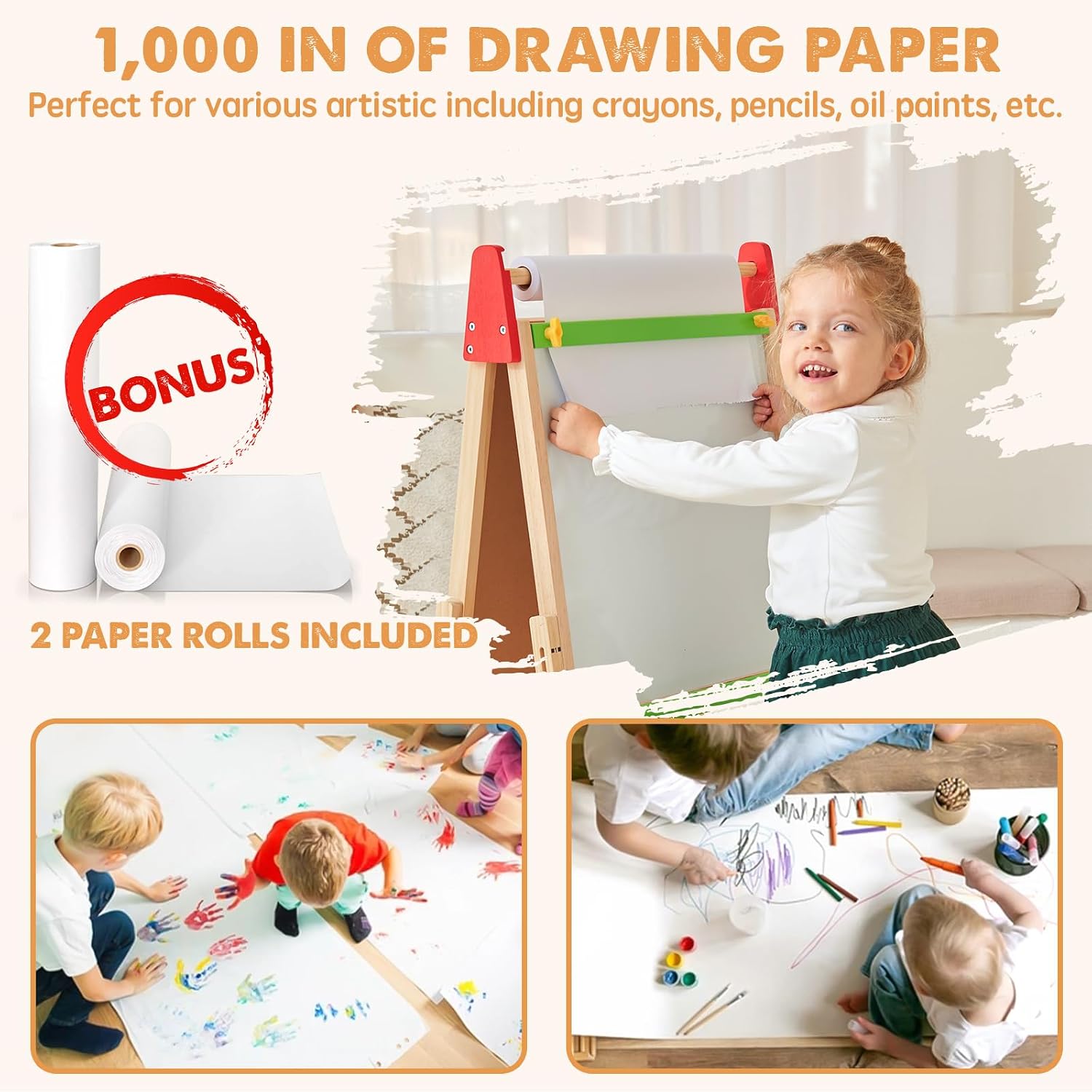 Thumbnail 5 de Tiny Land Easel 39.5–46.2" Kids Art Station