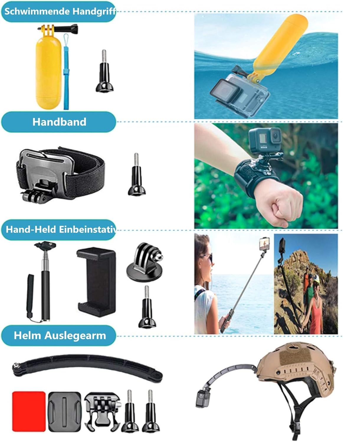 Thumbnail 2 de DIKER 70 in 1 Zubehör Set Action Cam đ„