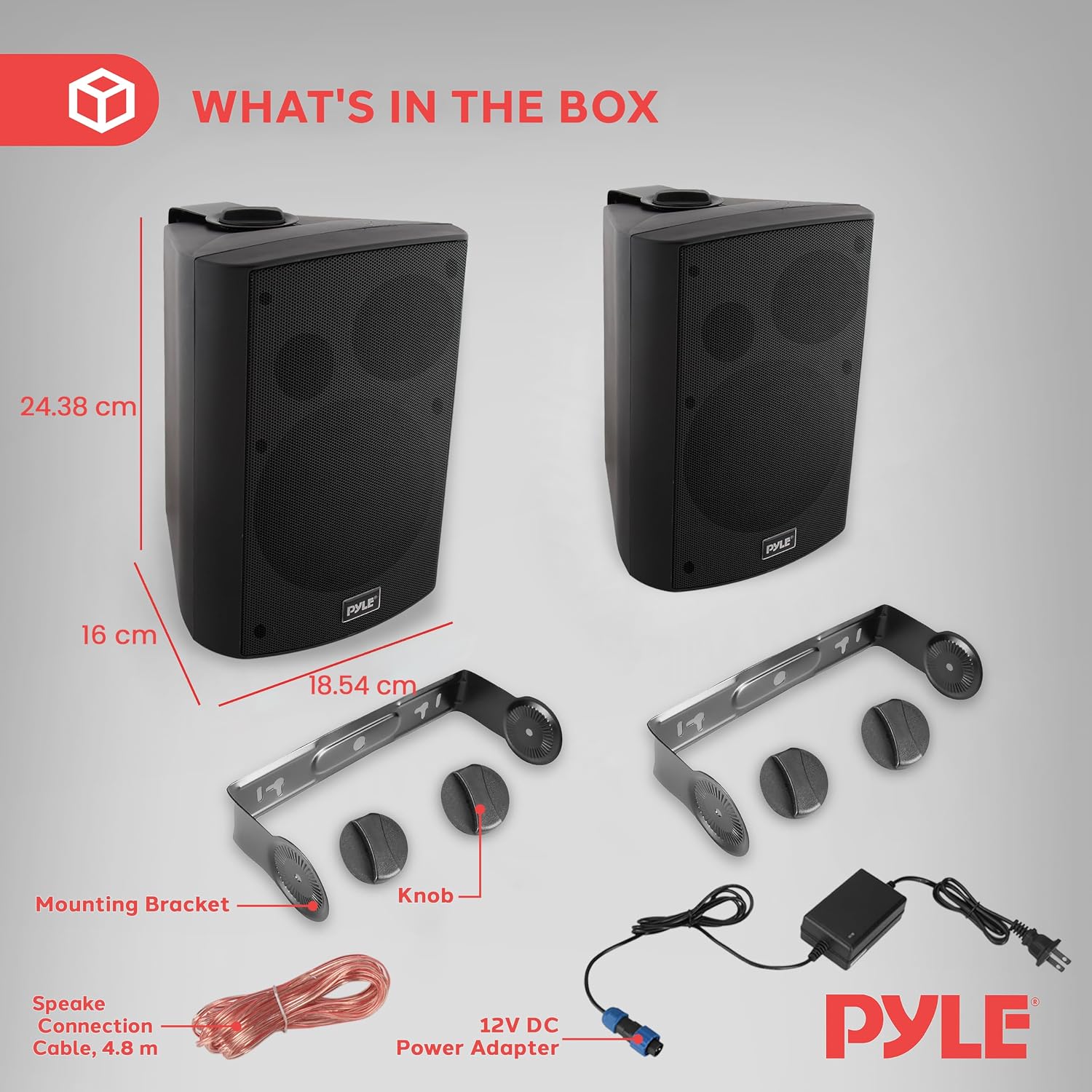 Thumbnail 6 de Pyle Bluetooth Speakers: Waterproof Wall-Mounted System for Indoor & Outdoor Use