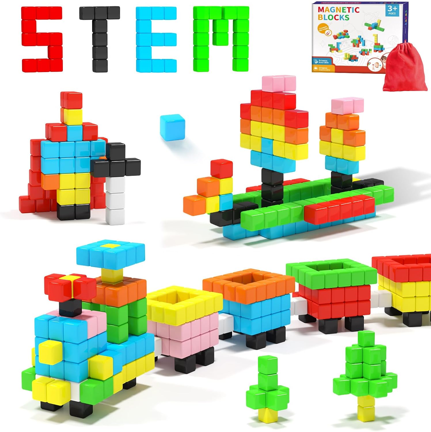 Detalle de Hiwawind 40pcs Magnetic Blocks 🧩