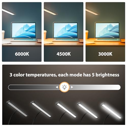 Thumbnail 3 de iFalarila 160 LED lámpara de escritorio con pinza y mando a distancia (70 cm, cuello flexible 360°)