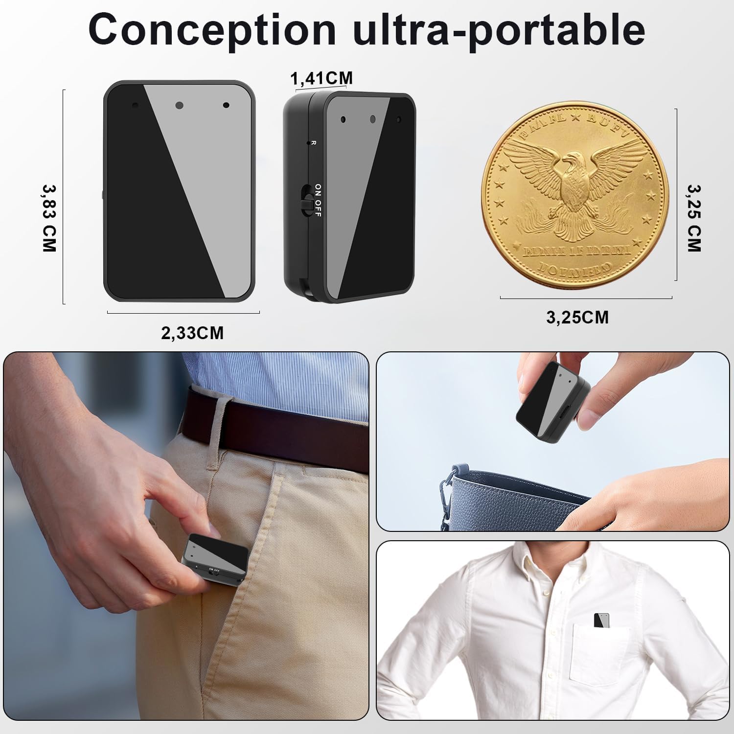 Thumbnail 6 de Enregistreur Vocal Magnétique 16 Go – USB-C Rechargeable, réduction du bruit